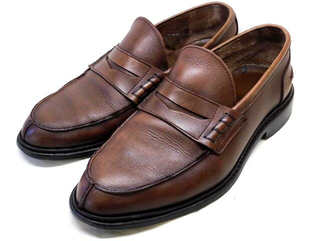 トリッカーズ TRICKERS BEAMS F別注 7956 CA サイズ6.5 約25～25.5cm △ レザー ブラウン 茶 ■ ローファー メンズ