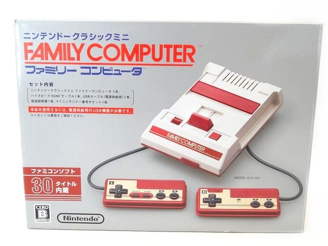 未使用 Nintendo ニンテンドー クラシックミニ ファミリーコンピュータ ■ 任天堂 ゲーム機 ミニファミコン □7J