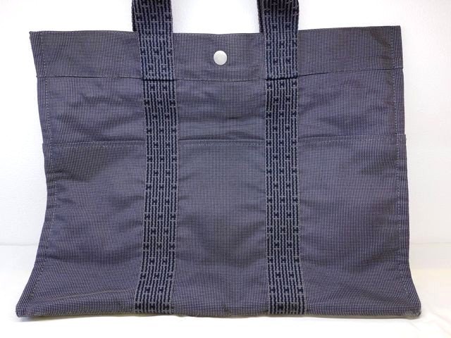 エルメス ■ エールライン MM トートバッグ グレー レディース メンズ カデナ キーなし HERMES □7K(4.0)
