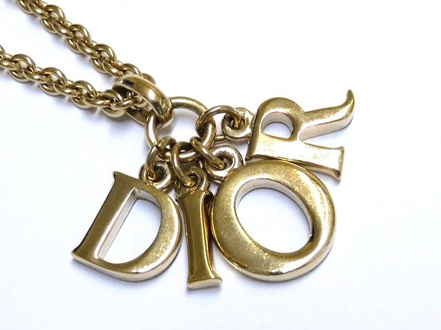 ディオール ネックレス ■ ロゴ レディース ゴールドカラー ChristianDior □7L マ1000