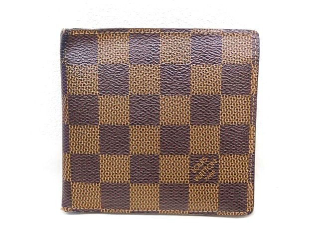 美品　55 LOUIS VUITTON ルイヴィトン　ダミエ　二つ折り財布 ルイヴィトンダミエ二つ折り財布