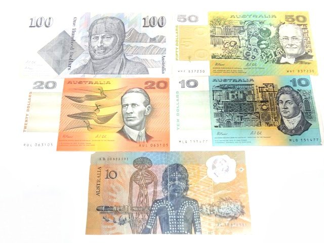 ※送料無料※ コレクター必見!! オーストラリア紙幣 海外紙幣 まとめ ■合計190ドル 旧紙幣 AUSTRALIA 外..