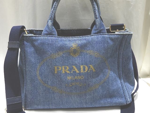 美品◉プラダ◉カナパ/ デニム / ハンドバッグ / ミニ PRADA カナパ デニムバッグ