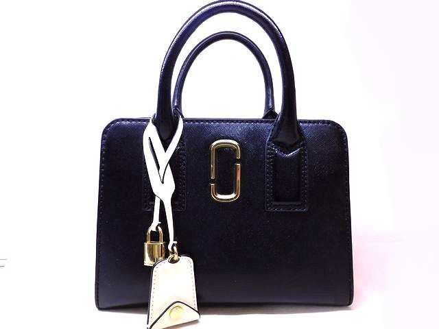 MARC JACOBS マークジェイコブス ハンドバッグ ■ M0013267 LITTLE BIG SHOT MARC ブラック ピンク バッグ □8A