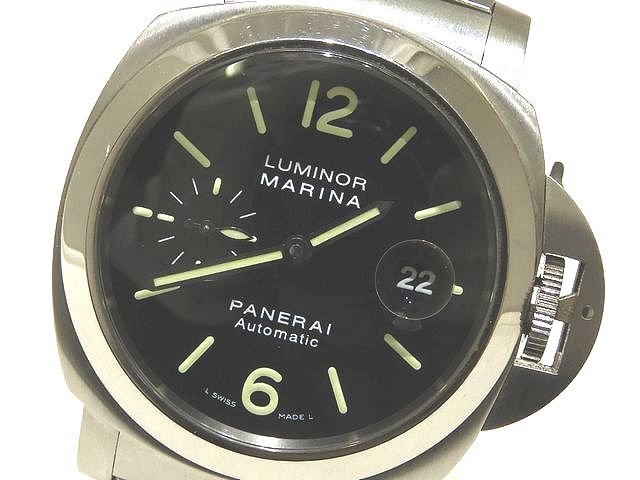 良品 パネライ ルミノール 44 マリーナ 自動巻き メンズ 時計 デイト ☆ PAM00299 S ...