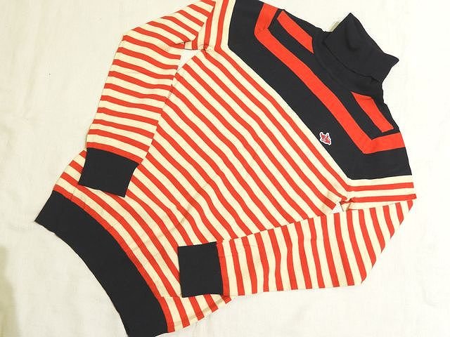 ※送料無料 まだ美品 E23 パーリーゲイツ ニット タートルネック ◇0 レディース ネイビー レッド等 セーター PEARLY GATES ゴルフウェア