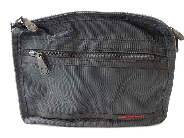 3F 吉田カバン LUGGAGE LABEL バッグ ■ ラゲッジレーベル クラッチバッグ ショルダーバッグ オールド ブラック キャンバス □8C