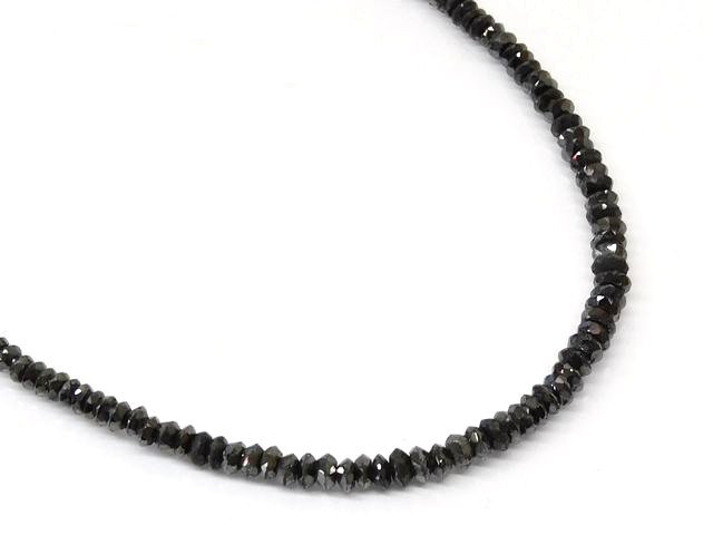 樂天商城 - K18 ■ ホワイトゴールド金具 ブラックダイヤ30.50ct 約7.1g アジャスター ネックレス レディース □ 8C●