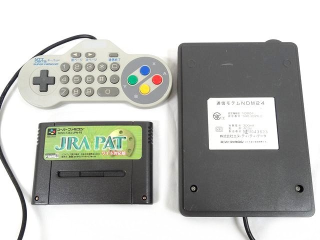Nintendo JRA PAT スーパーファミコン ◆ カセット ワイド対応 NTTdate キーパッド ゲーム 通信 NTTデータ SFC ゲーム機 任天堂 □8C