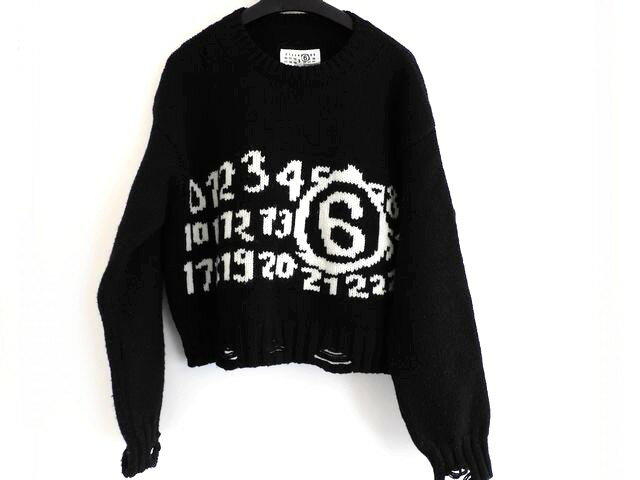 樂天商城 - MM6 エムエムシックス Maison Margiela メゾン マルジェラ ■ 2024年 S ユーズド加工 ニット セーター S62HL0029 M13074 □8C マク100
