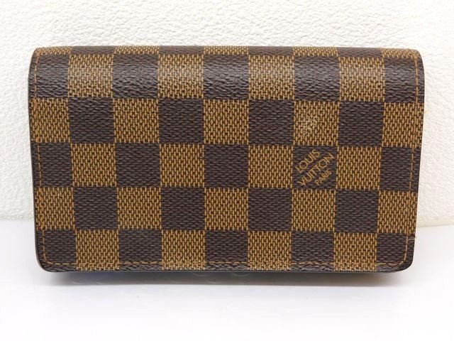 ルイヴィトン ダミエ トレゾール 二つ折り財布 ブラウン コンパクト 中古・古着通販】LOUIS VUITTON (ルイ ヴィトン) 二つ折り財布/ダミエ