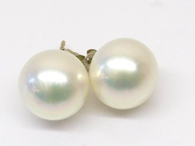 樂天商城 - パール 約12.8mm ■ ポストK14 約6.3g 真珠 レディース ピアス ホワイトゴールド □8C8D