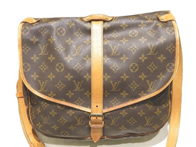 樂天商城 - LOUIS VUITTON ヴィトン ソミュール35 ショルダーバッグ ☆ M42254 モノグラム レディース 斜め掛け ブラウン ベルト開閉 AR0930 ▼8D