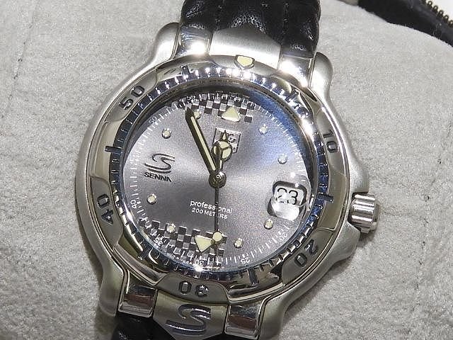 新品同様 タグホイヤー 初代セナ モデル クォーツ 時計 ☆ WH1214 プロフェッショナル ボーイズ 1000本限定 TAG HEUER SS 革ベルト ▼8D