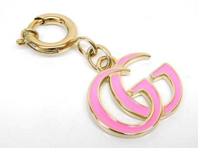 樂天商城 - 新品同様品 グッチ GUCCI ■ ダブルG バッグチャーム ピンク 837069 レディース □8D