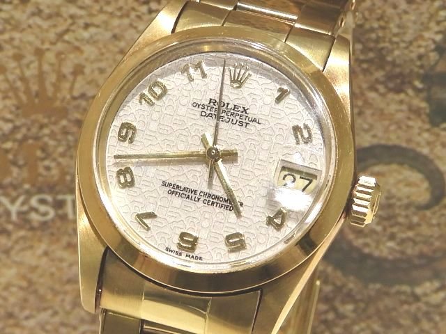 ロレックス ROLEX デイトジャスト 金無垢 69178 自動巻き デイト両方回転 腕時計 K18 ゴールド ROLEX（ロレックス） ROLEX 69178 デイトジャスト W番 腕時計 自動巻