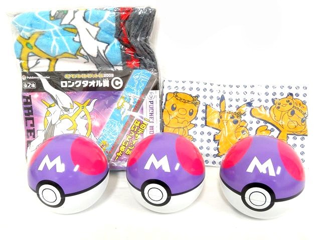 樂天商城 - ポケモン グッズ まとめ売り ■ マスターボール 小物入れ ロングタオル 手ぬぐい ハンカチ ポケットモンスター Pokemon □8D8E