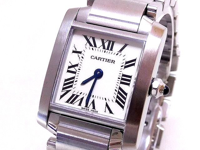 カルティエ タンクフランセーズSM 腕時計 時計 ステンレススチール 2384 クオーツ レディース 1年保証 CARTIER  中古 CARTIER カルティエ タンクフランセーズ SM 腕時計 ステンレススチール