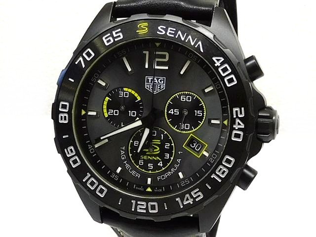 TAG HEUER タグホイヤー ■ フォーミュラー1 CAZ101AJ メンズ 時計 革ベルト クロノグラフ ウォッチ□8E