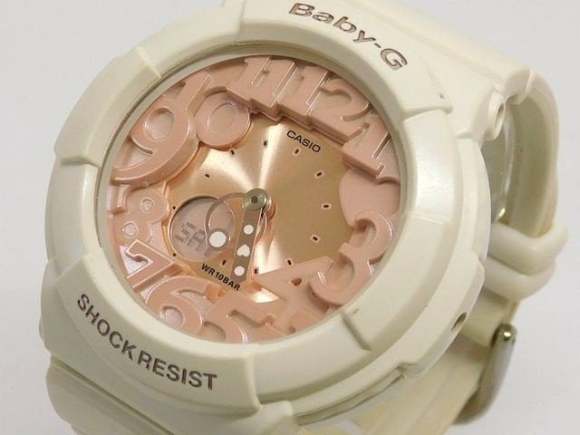 樂天商城 - CASIO カシオ ■ レディース 腕時計 BABY-G ベビージー BGA-131 ネオンダイアル ウォッチ ホワイト×ピンク クォーツ □8E