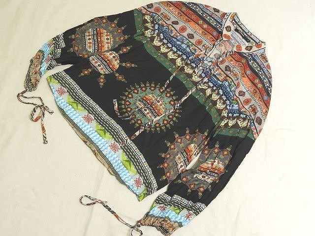 樂天商城 - ※送料無料 F32 Desigual バンドカラー シャツ 長袖 ◇ サイズM プルオーバー 18WWBW76 カラフル 総柄 レディース デシグアル ▼8E