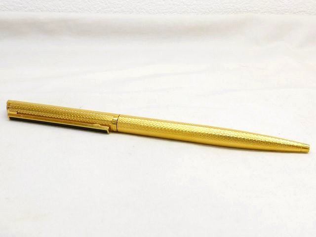 樂天商城 - 3F ※送料無料※ dunhill ダンヒル ■ ボールペン ゴールドカラー ツイスト式 現状青インク 中古 □8F