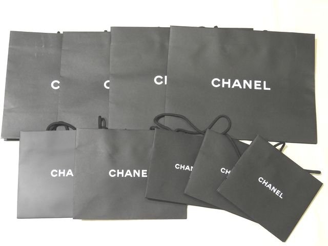 樂天商城 - O/ シャネル 現行 サイズ色々ショッパー 9枚セット ◆ 艶消し バッグ 財布 アクセサリー 等に CHANEL 紙袋 付属品 ショップ袋 ▼8F