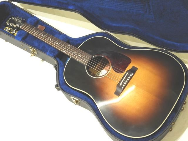 美品 ギブソン エレアコ ギター J-45 STANDARD ◇ Gibson アコースティック エレキ 純正ハードケース付 ブラウン サンバースト ▼8H