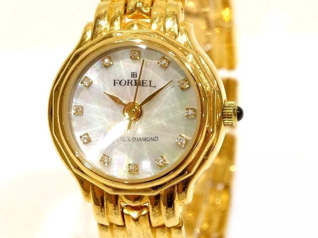 FORBEL 腕時計 クォーツ ゴールド 23K GOLD PLATED ダイヤ 楽天市場】forbel 時計（腕時計）の通販