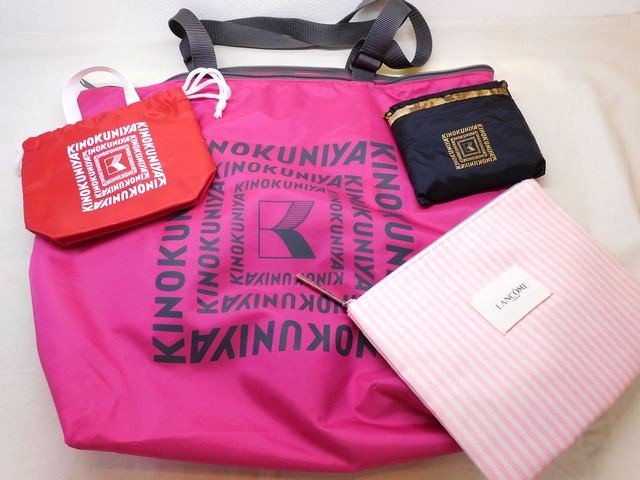 3F 紀ノ国屋 エコバッグ ミニ巾着バッグ 3点セット おまけランコムポーチ付き■ □8I