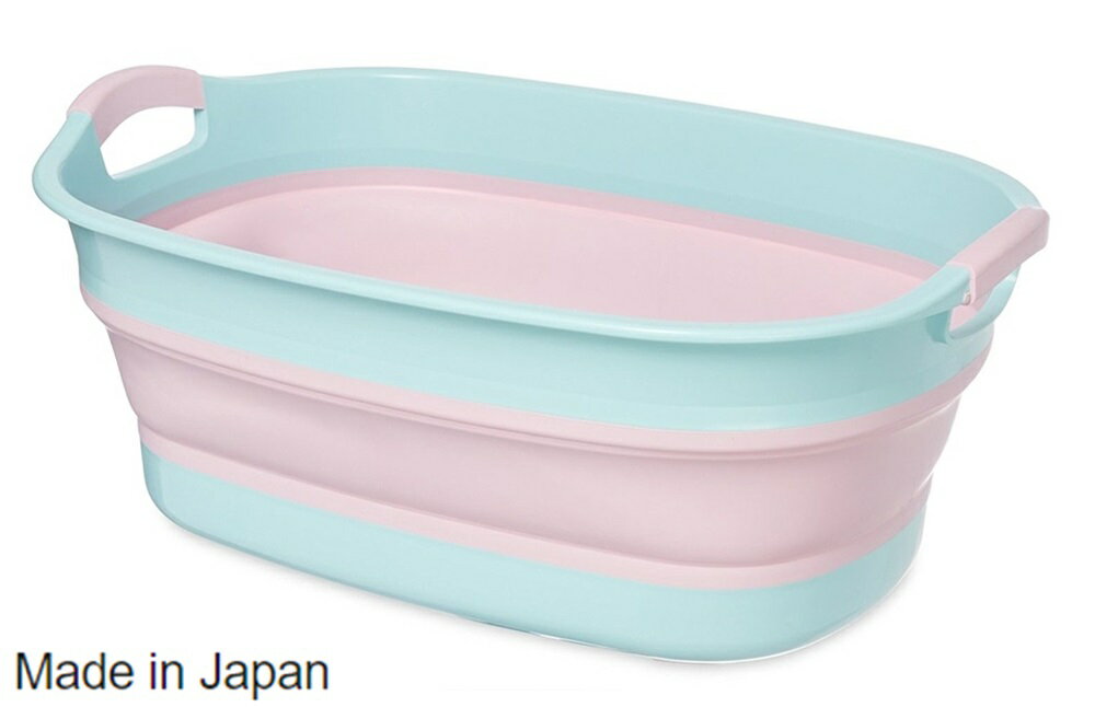 【送料無料】伊勢藤ソフトタブ ワイドピンク I-563-1折りたたみバケツ 漬けおき洗い 水遊び 大型バケツ 洗濯シャンプー 沐浴 出産祝いバスタブ 猫 犬