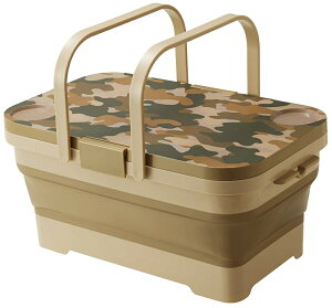 ISETO (伊勢藤)折りたたみバスケット&テーブルMilargo(ミラーゴ)I-582 カーキ