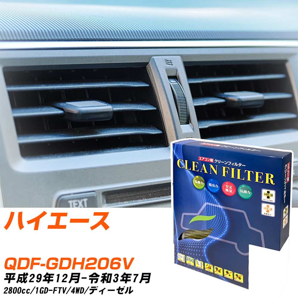 トヨタ ハイエース H29/12-R3/7 QDF-GDH206V エアコンフィルター クリーンフィルター PMC 最高品質Sタイプ PC-112S エアコン 効かない 冷えない 夏場 【H04006】