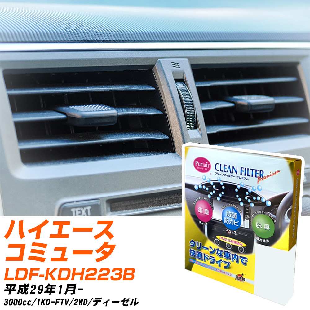 トヨタ ハイエースコミューター H29/1- LDF-KDH223B エアコンフィルター クリーンフィルター PMC プレミアムタイプ PU-112P エアコン 効かない 冷えない 夏場 【H04006】