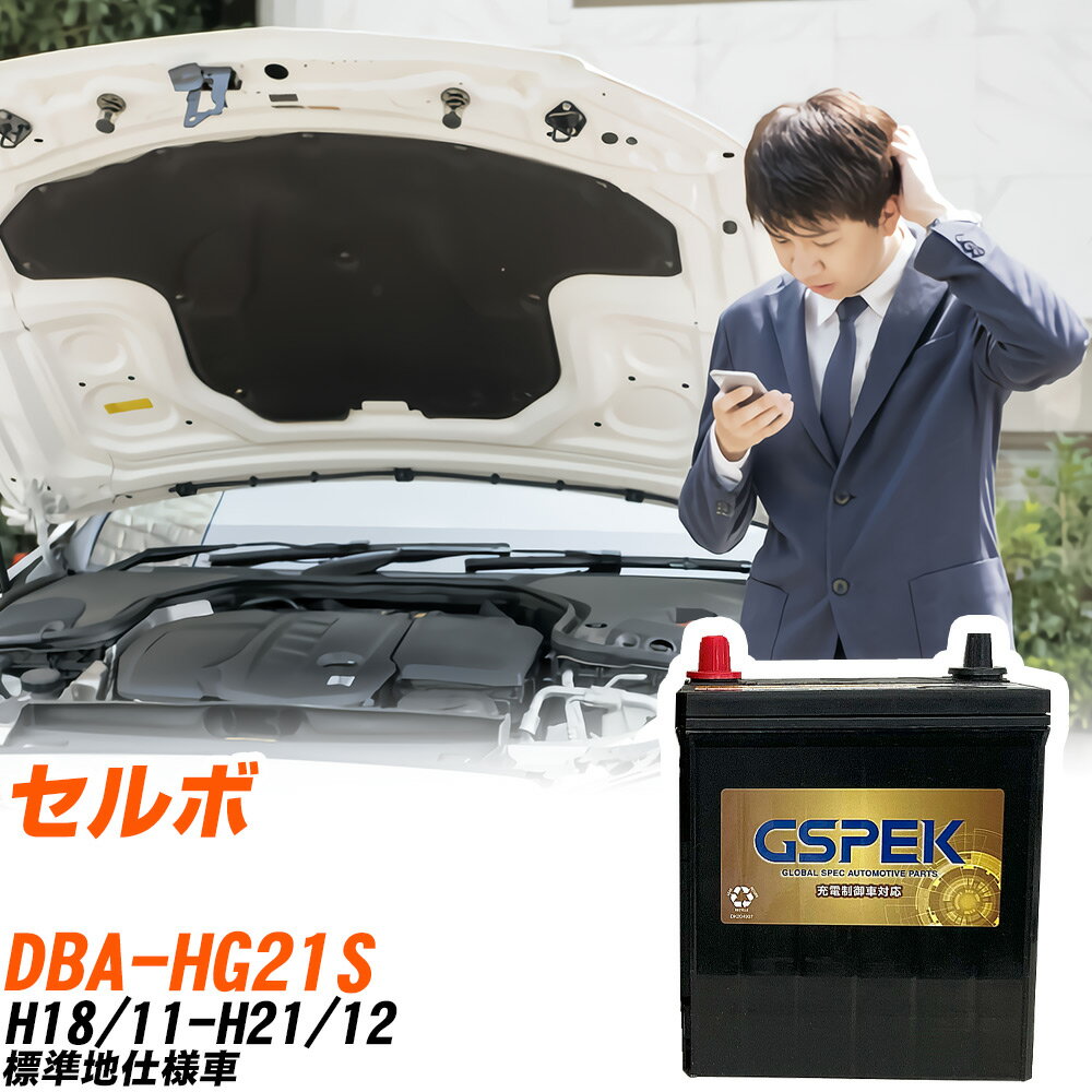 スズキ セルボ HG21S H18/11-H21/12 標準地仕様車 バッテリー GSPEK 車 Gシリーズ G-50B19L/PL 【H04006】
