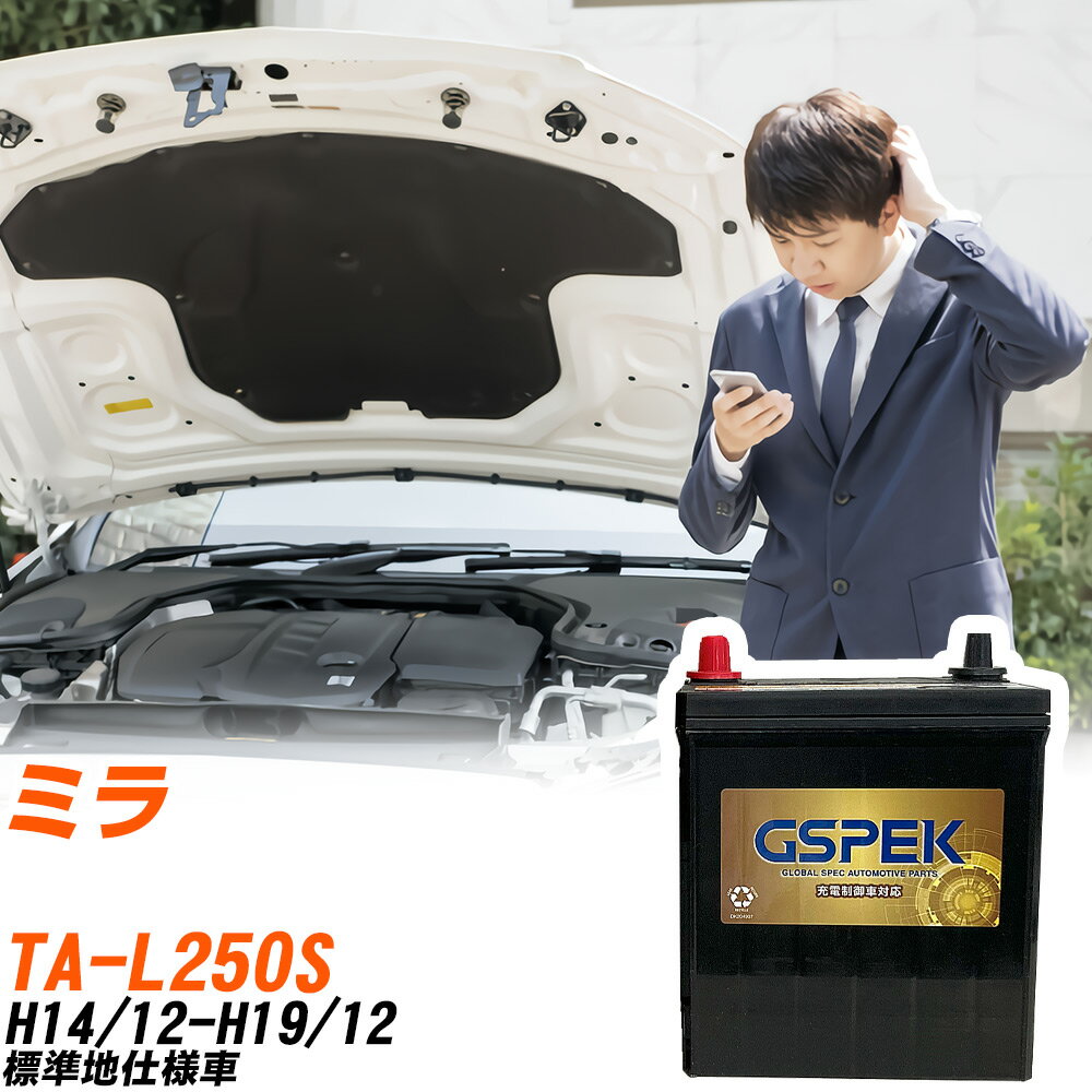 ダイハツ ミラ L250S H14/12-H19/12 標準地仕様車 バッテリー GSPEK 車 Gシリーズ G-50B19L/PL 【H04006】