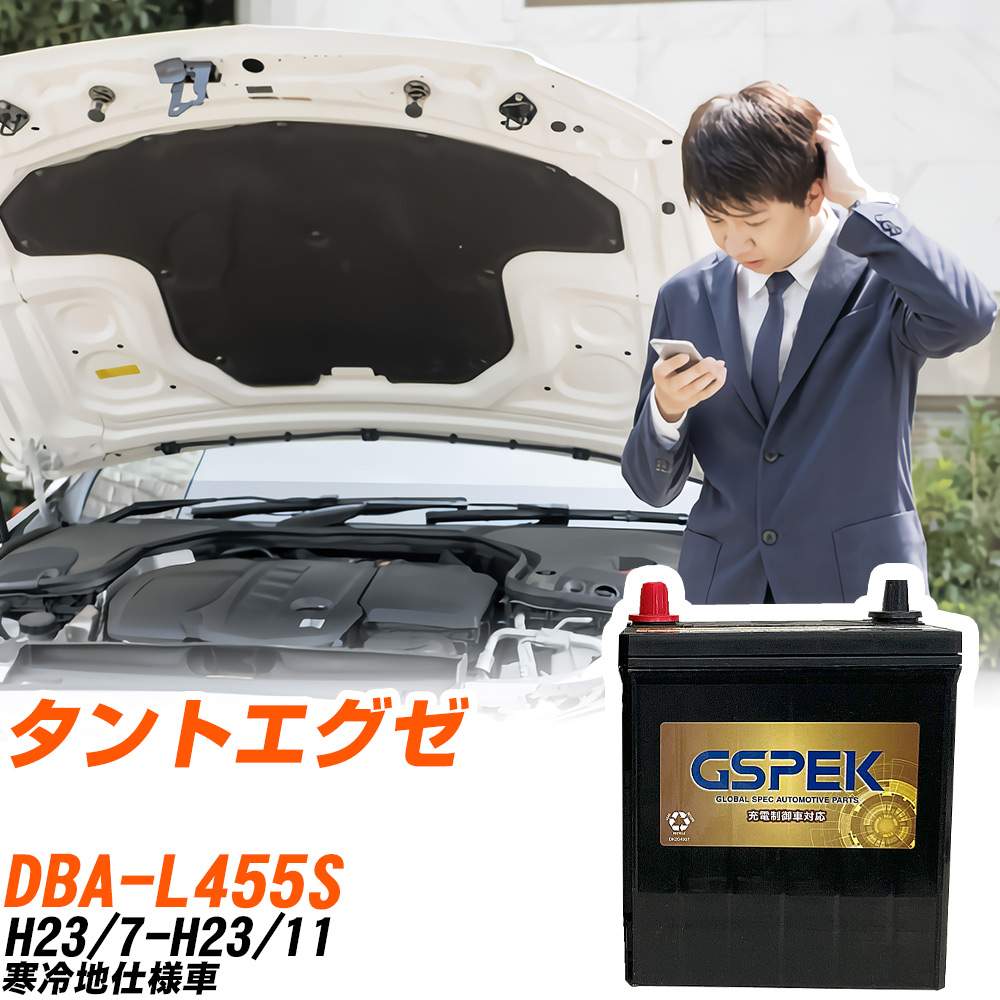 ダイハツ タントエグゼ L455S H23/7-H23/11 寒冷地仕様車 バッテリー GSPEK 車 Gシリーズ G-50B19L/PL 【H04006】