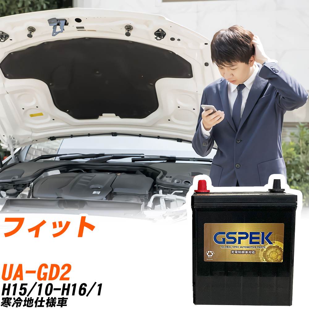 ホンダ フィット GD2 H15/10-H16/1 寒冷地仕様車 バッテリー GSPEK 車 Gシリーズ G-50B19L/PL 【H04006】