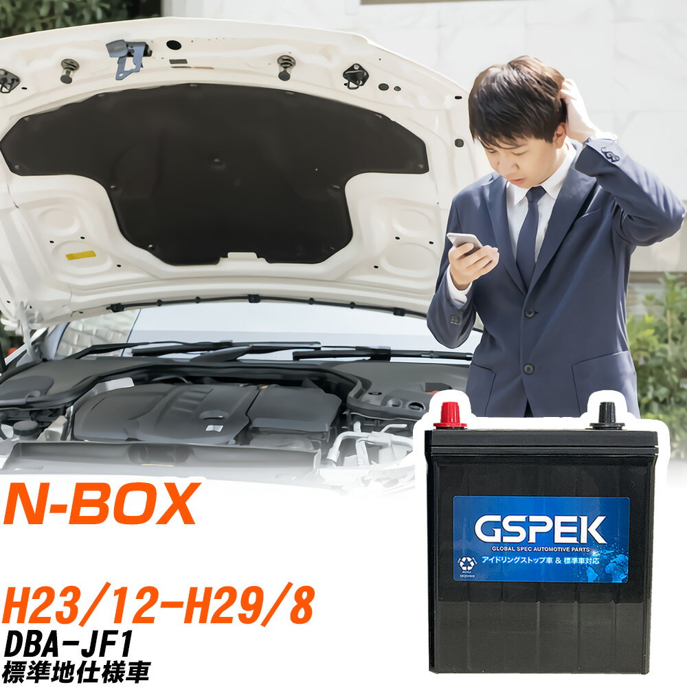 ホンダ N-BOX JF1 H23/12-H29/8 標準地仕様車 バッテリー 車用 GSPEK Wシリーズ W-M50R/PL 【H04006】