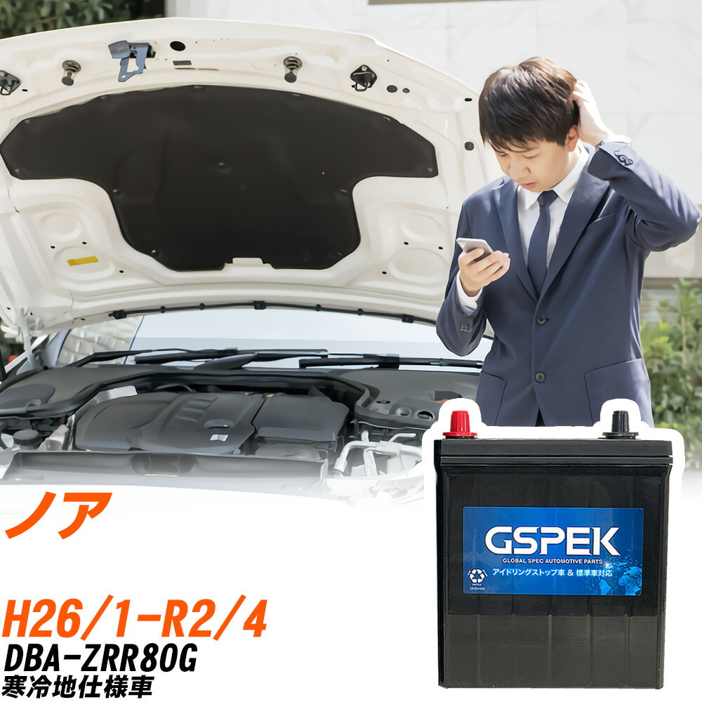 トヨタ ノア ZRR80G H26/1-R2/4 寒冷地仕様車 バッテリー 車用 GSPEK Wシリーズ W-S100/PL 【H04006】
