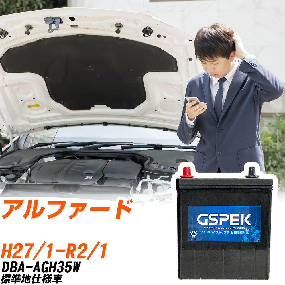 トヨタ アルファード AGH35W H27/1-R2/1 標準地仕様車 バッテリー 車用 GSPEK Wシリーズ W-S100/PL 【H04006】
