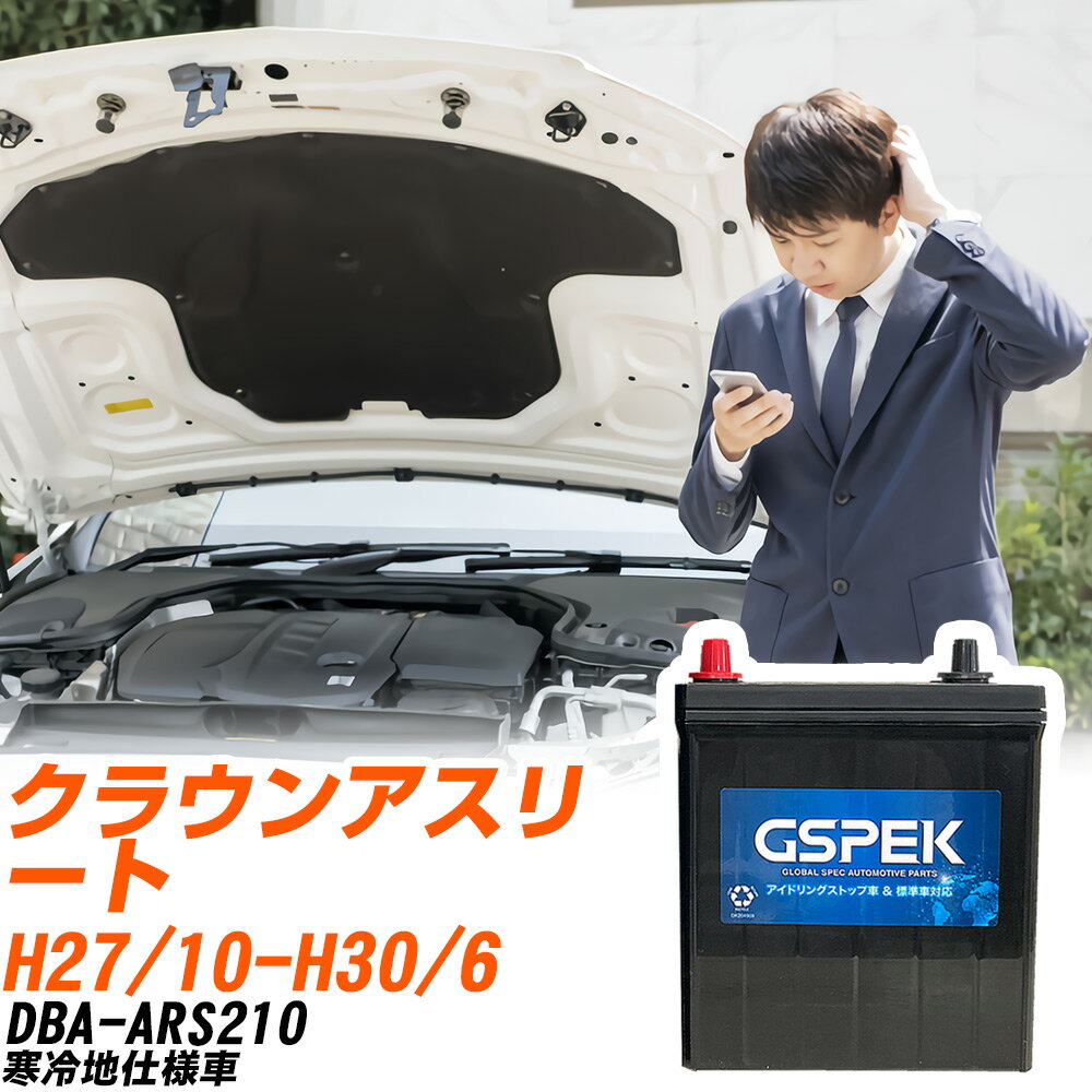 トヨタ クラウンアスリート ARS210 H27/10-H30/6 寒冷地仕様車 バッテリー 車用 GSPEK Wシリーズ W-S10..