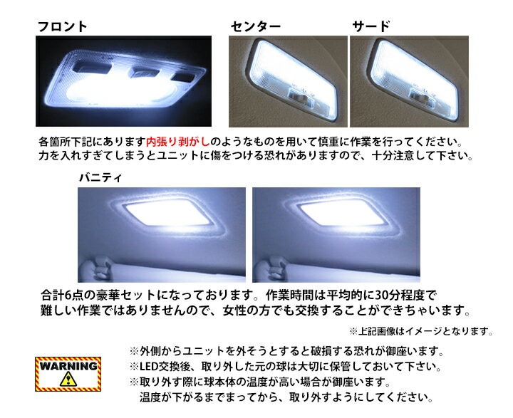 ヴォクシー ルームランプ VOXY LED LEDルームランプ 80 室内灯 トヨタ LEDライト ホワイト 白 カー用品 内装パーツ ルームライト 球切れ 交換 子供 子ども 車中泊 アウトドア パーツ ヴォクシーパーツ 送料無料