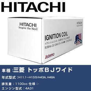 イグニッションコイル 日立 三菱 トッポBJワイド H11.1〜H13.5 H43A, H48A U12C04-COIL 自動車 点火部品 エンジン不調 2本セット 【H31006】
