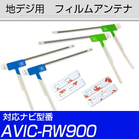 地デジアンテナ AVIC-RW900対応 avicrw900 フィルムアンテナ サイバーナビ 楽ナビ カロツェリア パイオニア フィルムアンテナ 送料無料