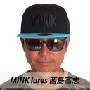 キャップ 釣り フィッシング メッシュ 琵琶湖バスフィッシングプロガイド 西島高志 FISHING GEAR GUEST-ONE ゲストワン MINK lures ミンク ルアーズ 帽子 ルアー ブラックバス