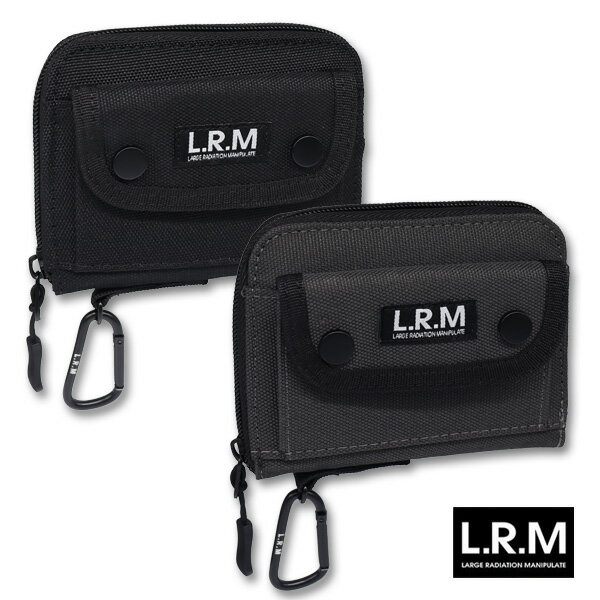 財布 二つ折り コンパクト メンズ 男子 男の子 ジュニア キッズ L.R.M(CMK20-0705) ファスナー カラビナ付き 高校生 中学生 小学生 子供 おしゃれ ミニ財布 サイフ 小さめ 折財布 ナイロン