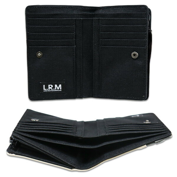 財布 二つ折り メンズ ジュニア キッズ 男の子 L.R.M (CMK23-0901) 2つ折り お財布 おしゃれ 高校生 中学生 小学生 男子 子供 サイフ 折財布 カラビナ付き 3
