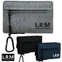財布 二つ折り メンズ ジュニア キッズ L.R.M (CMK20-0717) 杢柄×ロゴ カラビナ付き 高校生 中学生 小学生 男子 男の子 子供 おしゃれ サイフ お財布 折財布