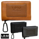 財布 二つ折り メンズ ジュニア キッズ L.R.M (CMK20-0754) 合皮×型押しロゴ カラビナ付き 高校生 中学生 小学生 男子 男の子 子供 おし...